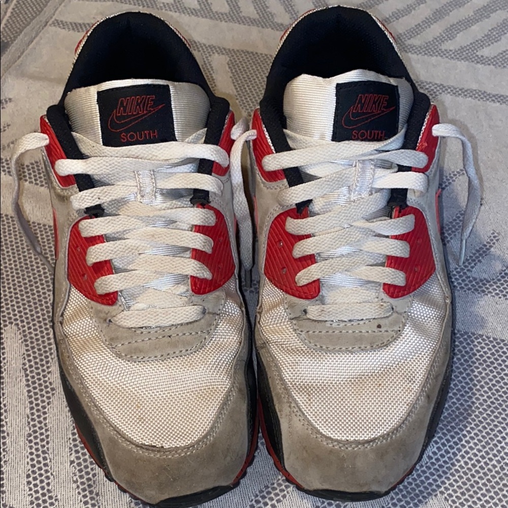 Nike Red and White Retro Sneakers